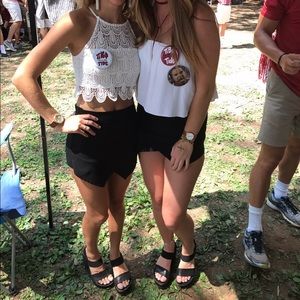 black envelope shorts